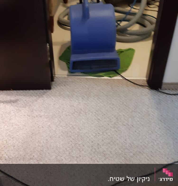 מכונת ניקוי שטיחים עם צינורות וחוט חשמל